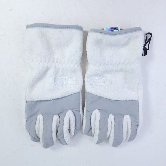 The North Face Denali Grip Winter Glove Women's Size M Snow White Fleece Gloves - Picture 1 of 8